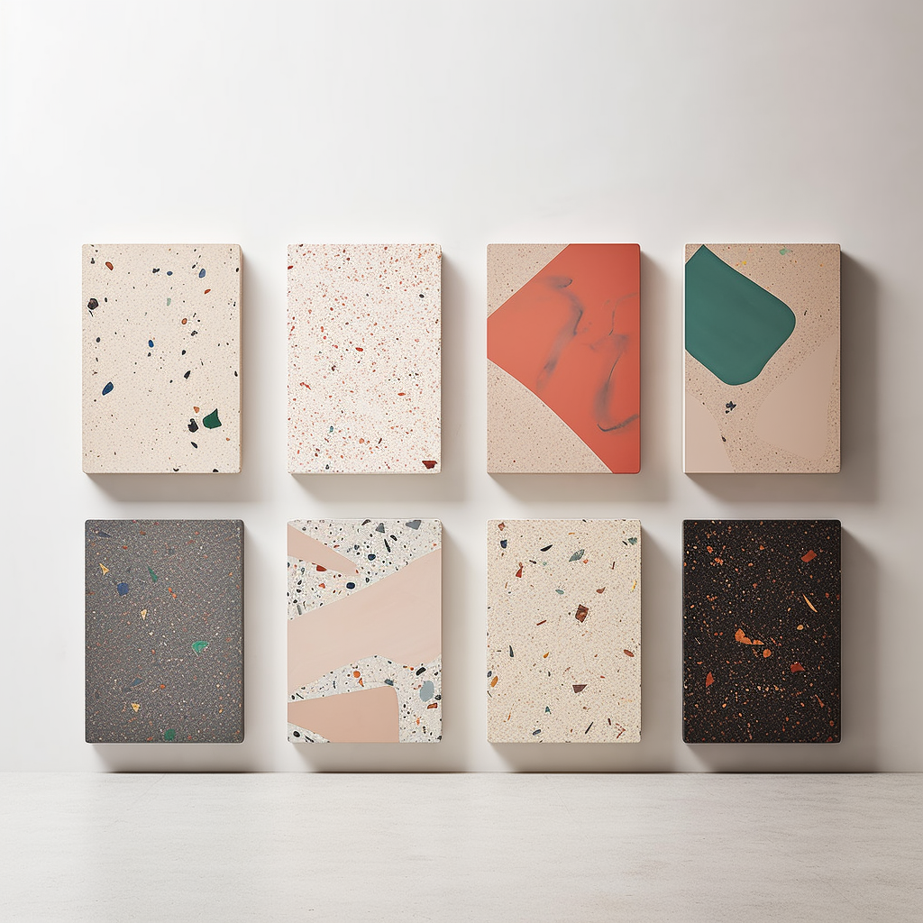 Multicolor Vintage Style Terrazzo Wall Panels