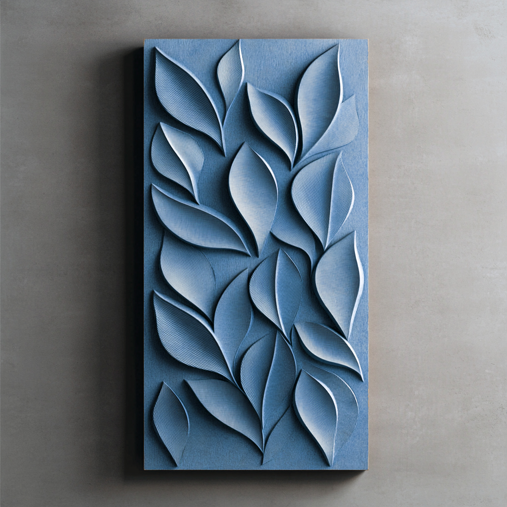 Natural Leaf-Patterned GRC Wall Panel