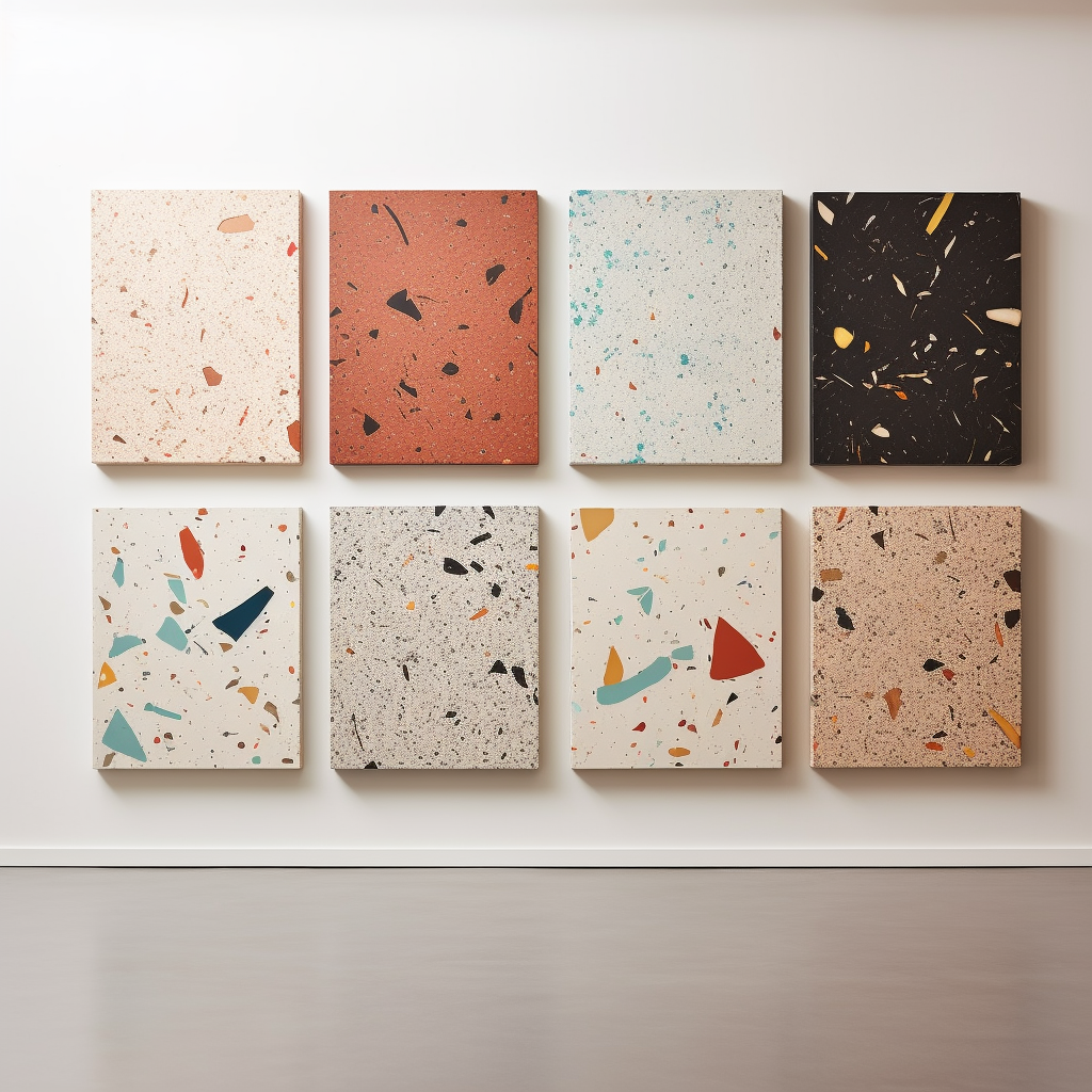 Multicolor Vintage Style Terrazzo Wall Panels