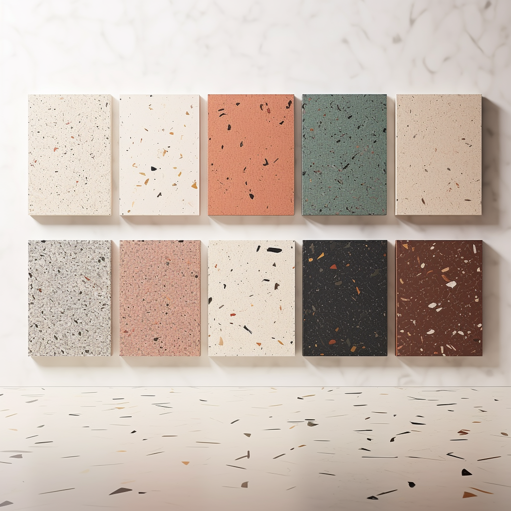 Multicolor Vintage Style Terrazzo Wall Panels