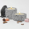 GRC material Volcanic texture Concrete candle holder Eco-friendly