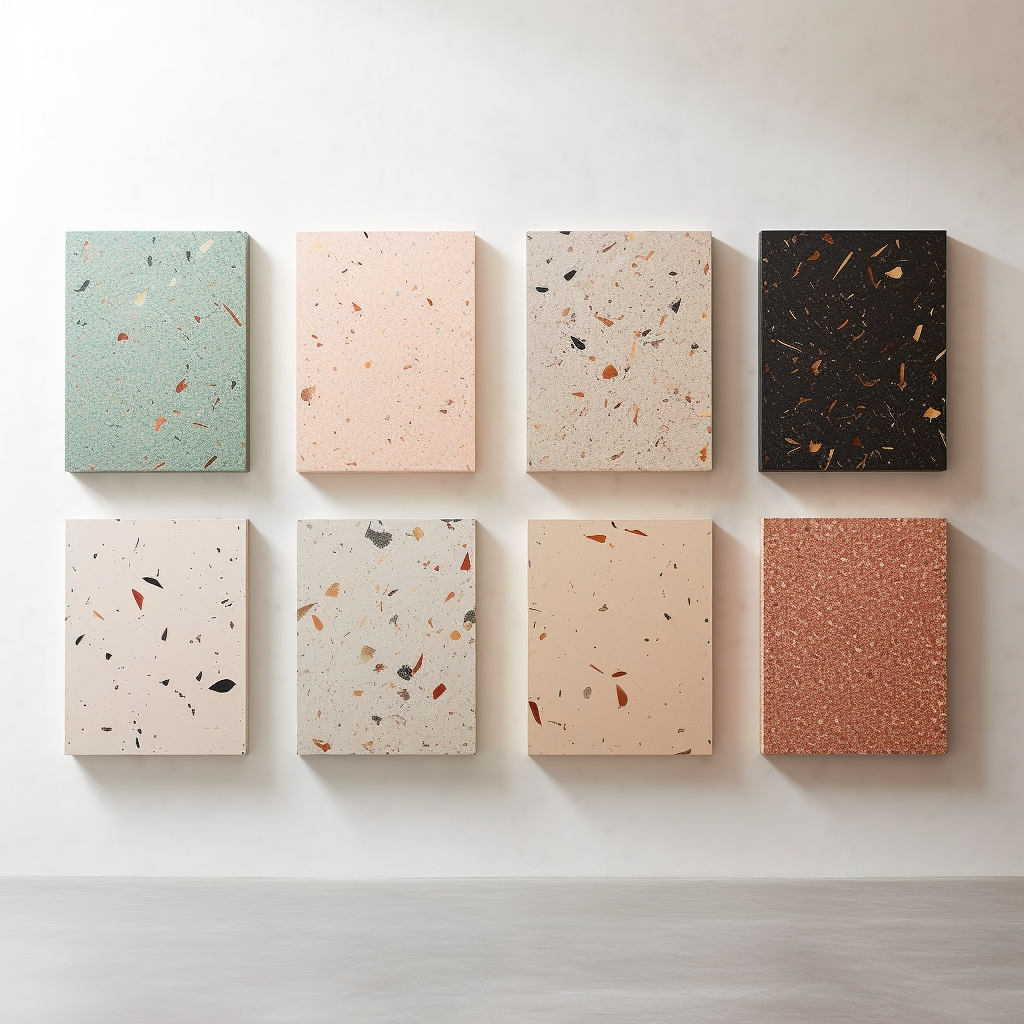 Multicolor Vintage Style Terrazzo Wall Panels