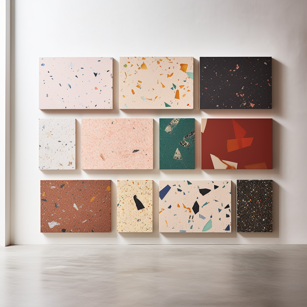 Multicolor Vintage Style Terrazzo Wall Panels