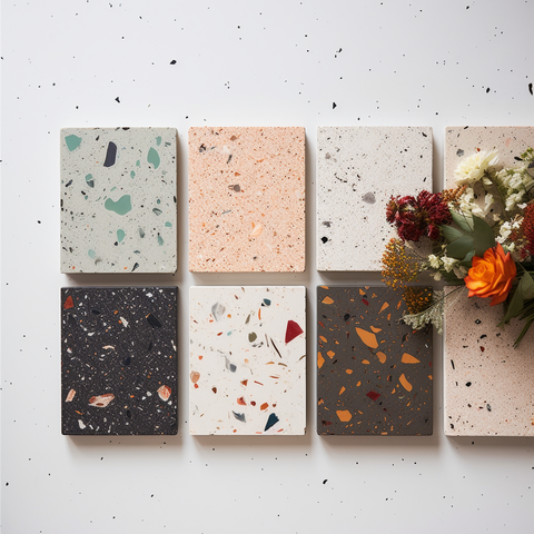 Multicolor Vintage Style Terrazzo Wall Panels